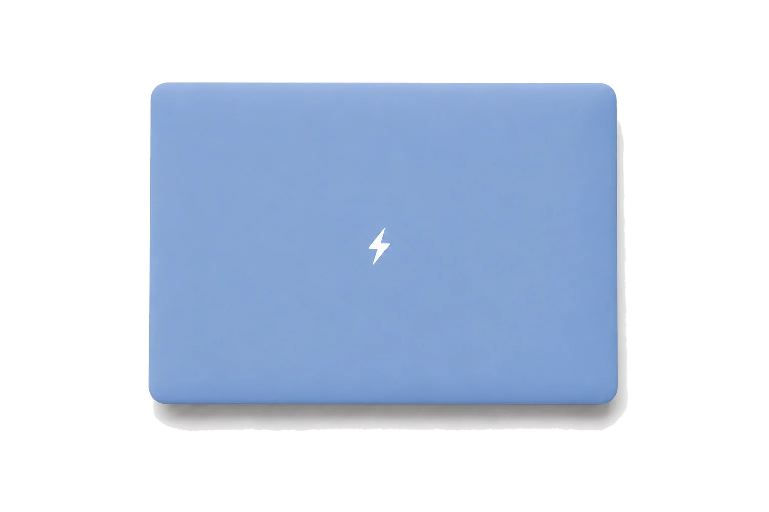 a bolt 13 laptop in blue, closed, seen from above